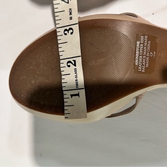 Enzo Angiolini Cream Slide Sandals with Rose Detail - Picture 9 of 15